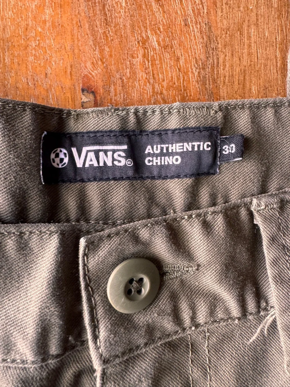 Vans Men's Chino Pants in Olive green size 30